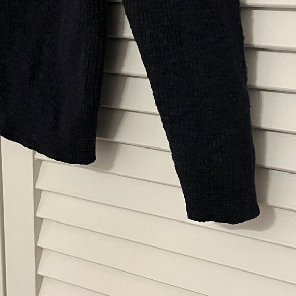 J. Peterman sweater women crewneck boatneck ribbed textured navy blue XS - Picture 3 of 9